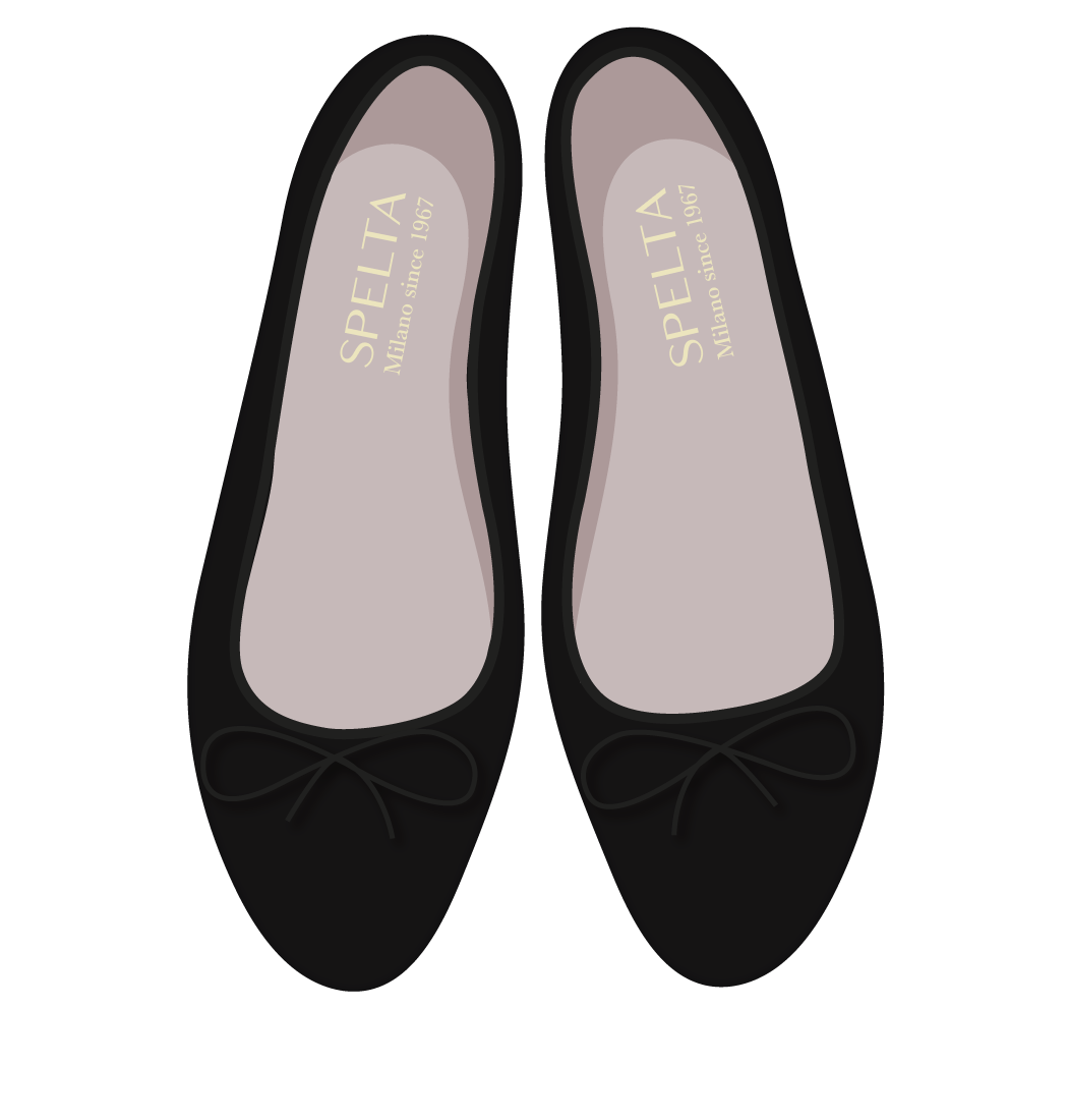 芭蕾鞋 - 纳帕羊皮 黑色 