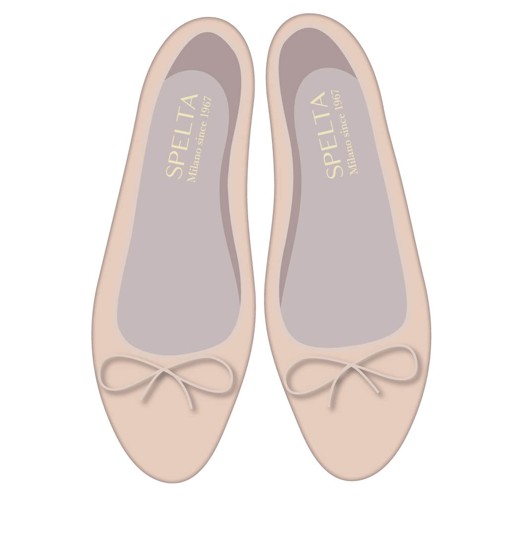 Ballet Flats - Pink Gold Nappa