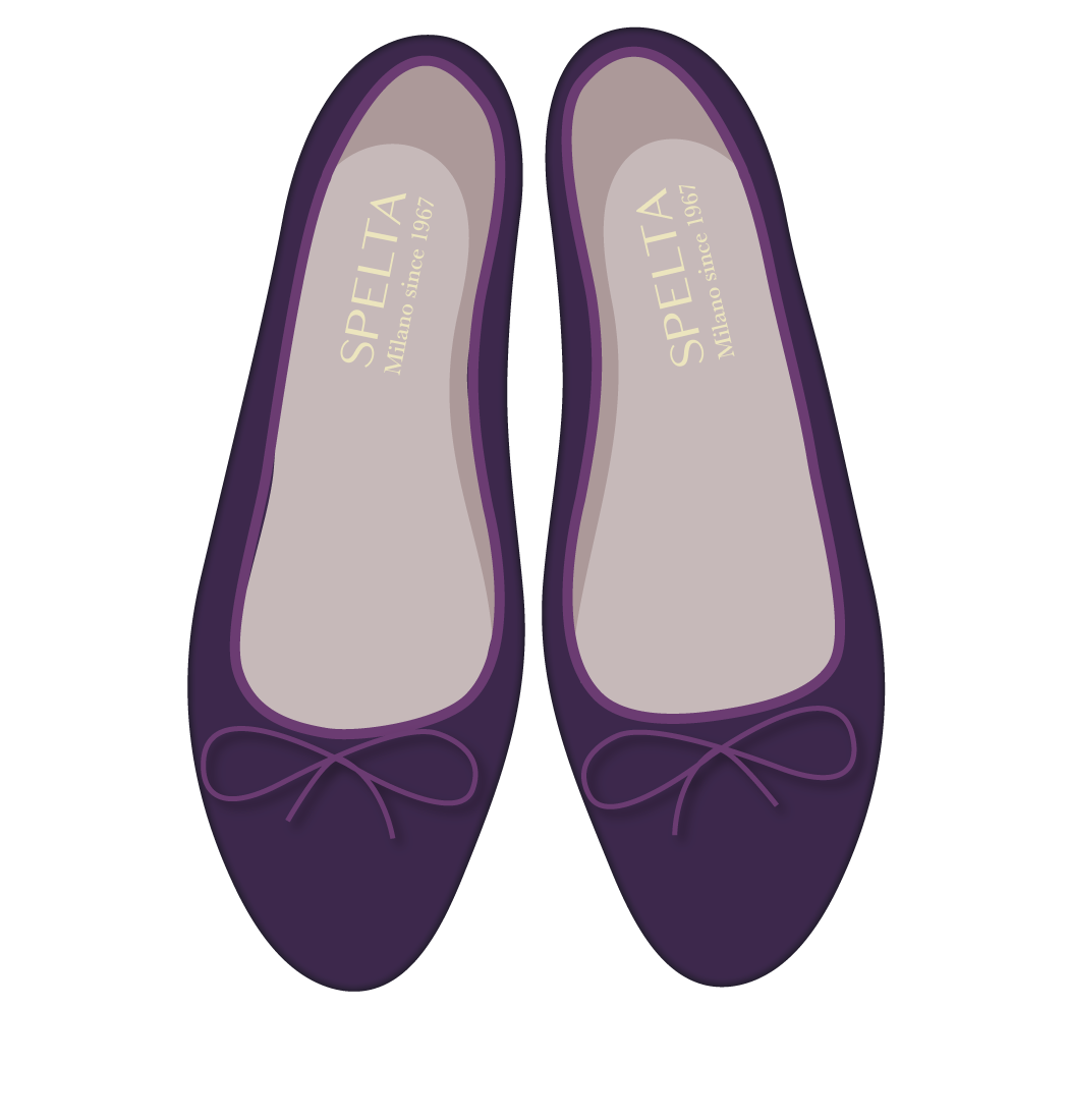 Балетки - Наппа фиолетовый цвет