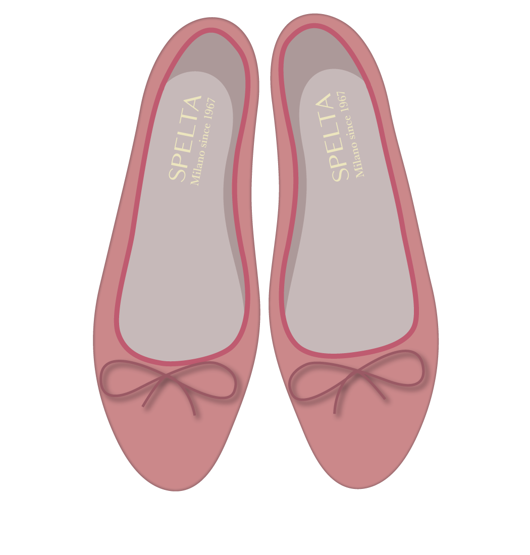 Ballet Flats - Antique Rose Nappa 