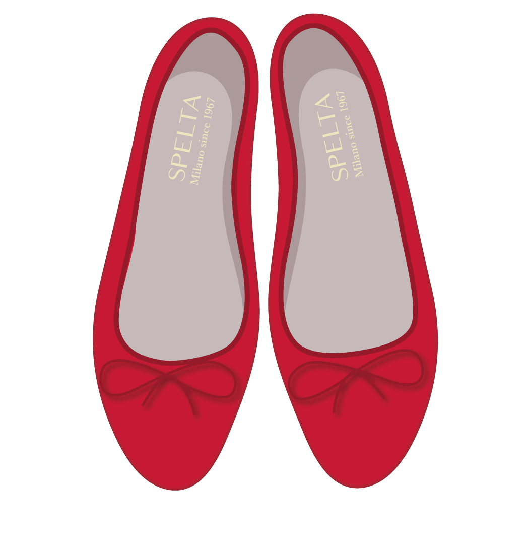 芭蕾鞋 - 纳帕羊皮 红色 