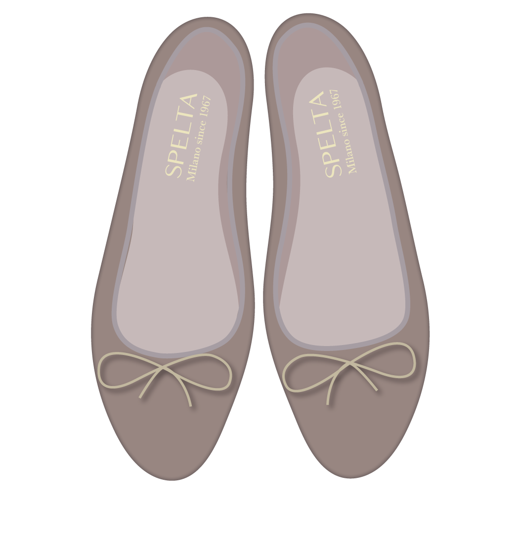 Ballet Flats - Nappa Taupe