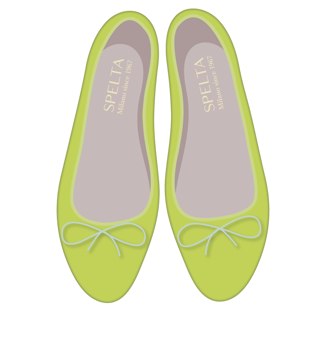Ballet Flats - Lime Suede