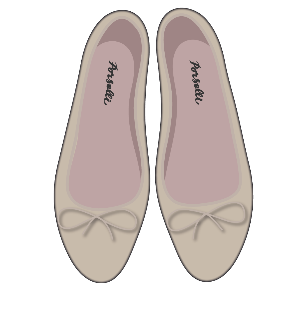 Ballet Flats Beige Suede