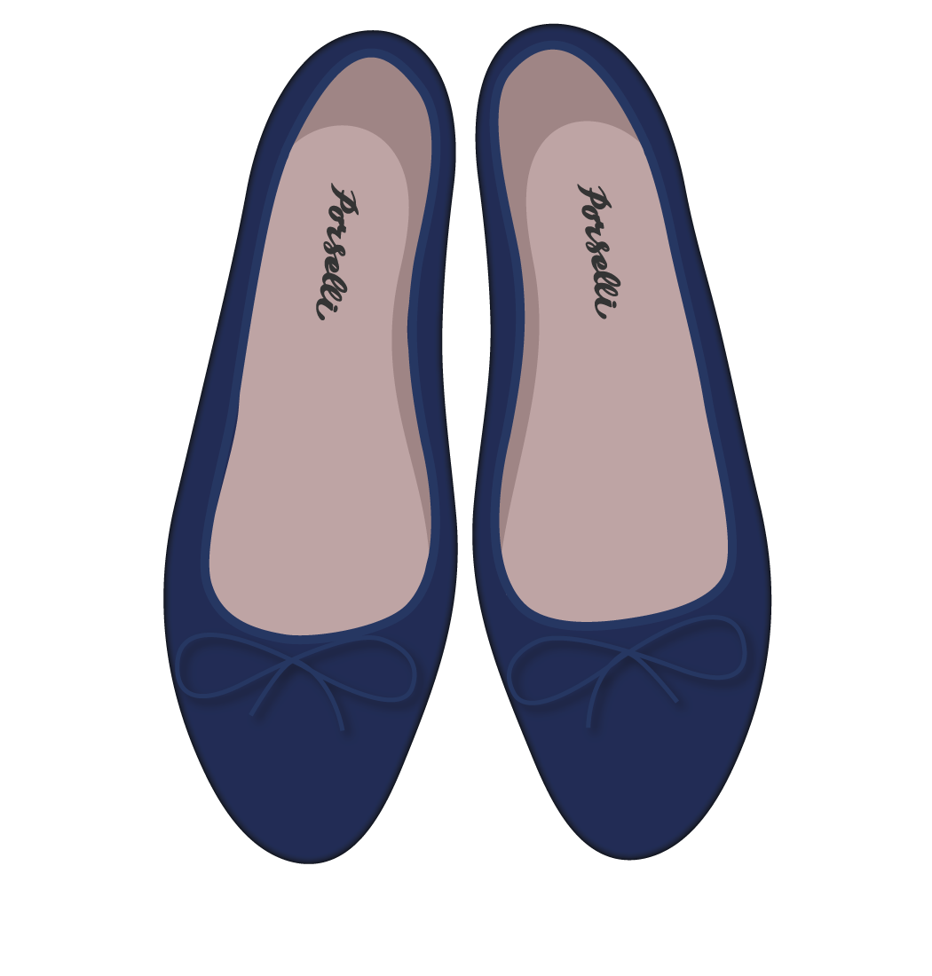 Ballet Flats Navy Blue