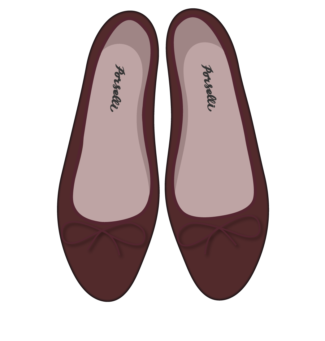 Ballet Flats Bordeaux Suede