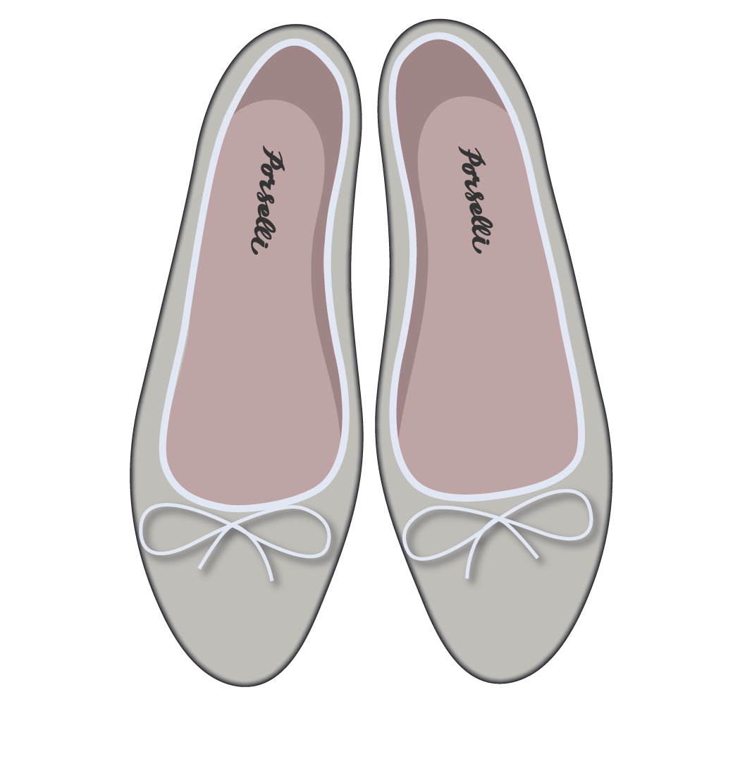 Ballerine DS Grigio Chiaro Scamosciato