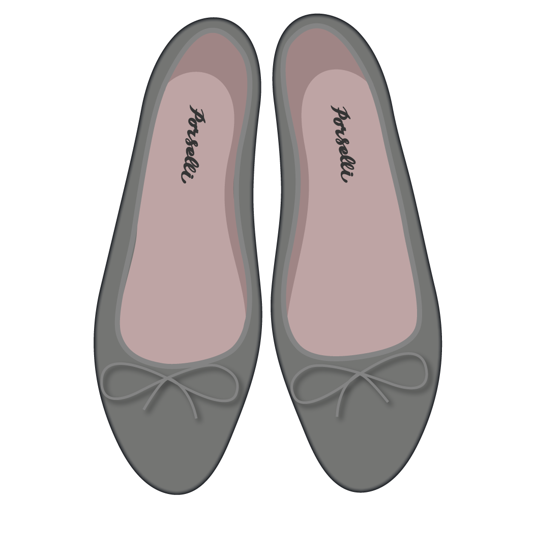 Ballerine DS Grigio Metallizzato