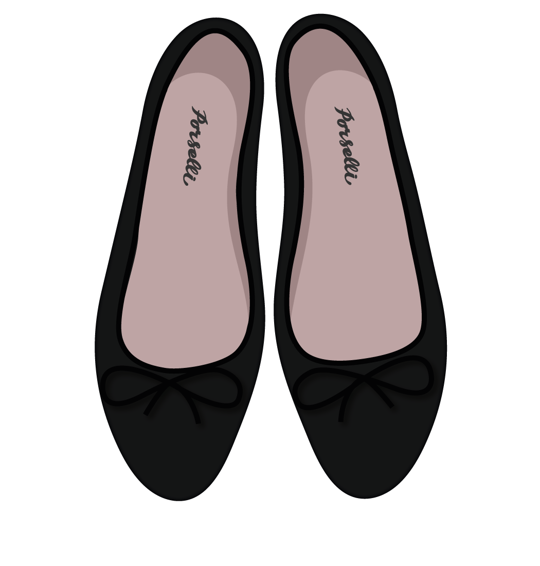 Ballet Flats Black Patent