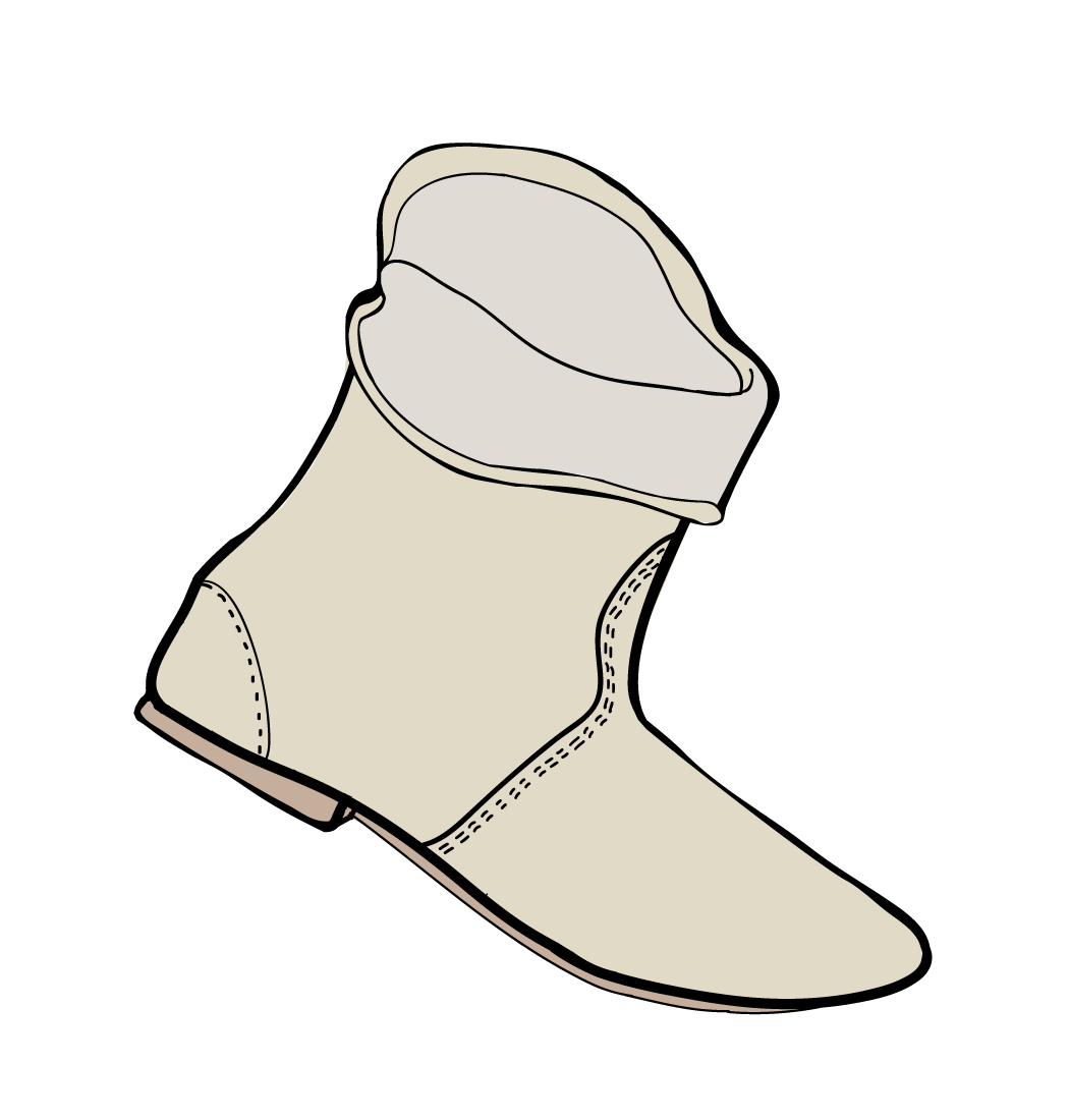ポルセリ ブーツ 0.5cmヒール - スモーキーホワイト 