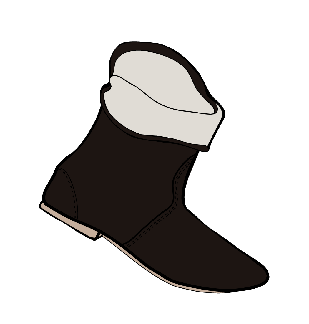 E.Porselli深棕色纳帕皮短靴