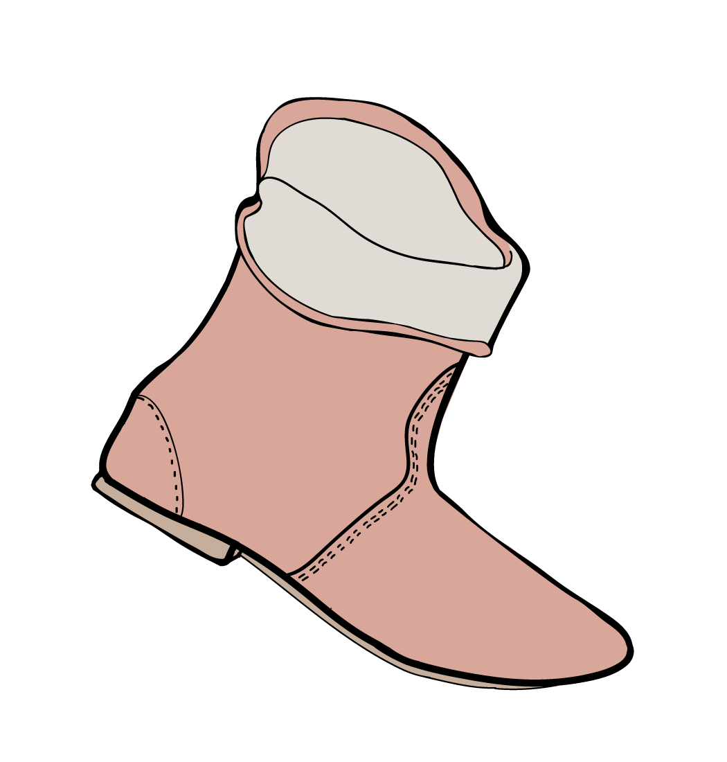 E.Porselli粉色纳帕皮短靴